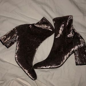 Jeffrey Campbell Velvet Booties